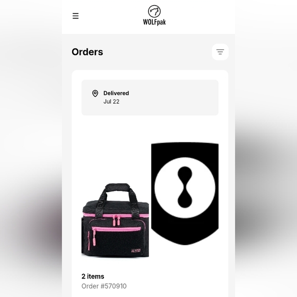 WOLF Black and Neon Pink Travel Bag - Picture 2 of 2